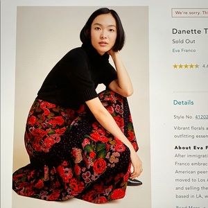 Anthropologie Eva Franco tiered skirt NWT 4